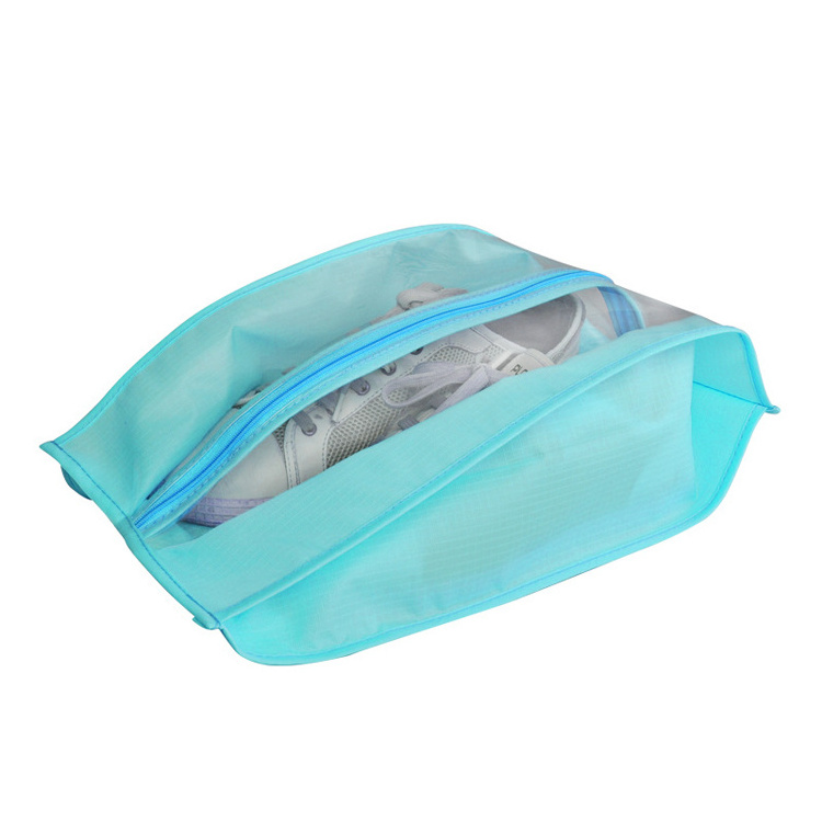 Wholesale PVC Waterproof Nylon Shoe Storage Bag Zipper Shoe Dust Bag