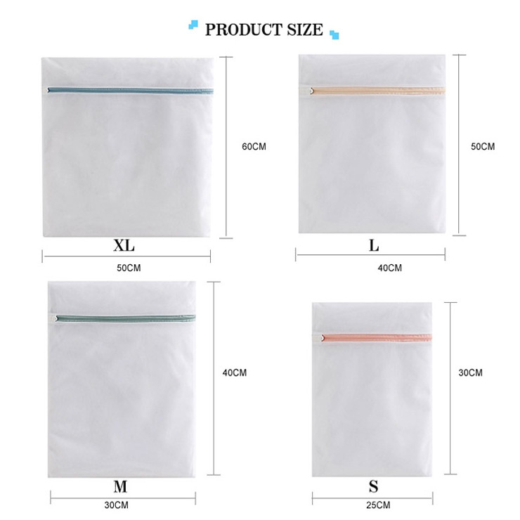 Wholesale Reusable Zipper Heavy Duty commercial Hotel Travel Net Mesh Laundry Wash Bag for Clothes Bra Lingerie Sock