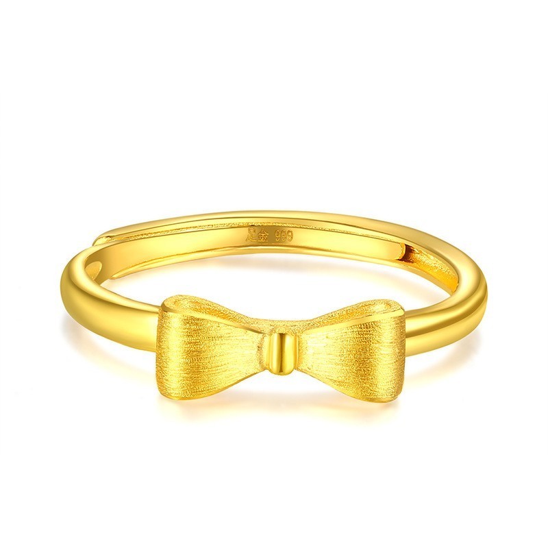 Wholesale latest Price Custom Design 2.11 Gram 24k Real 999 Pure Solid Gold Ring For Women