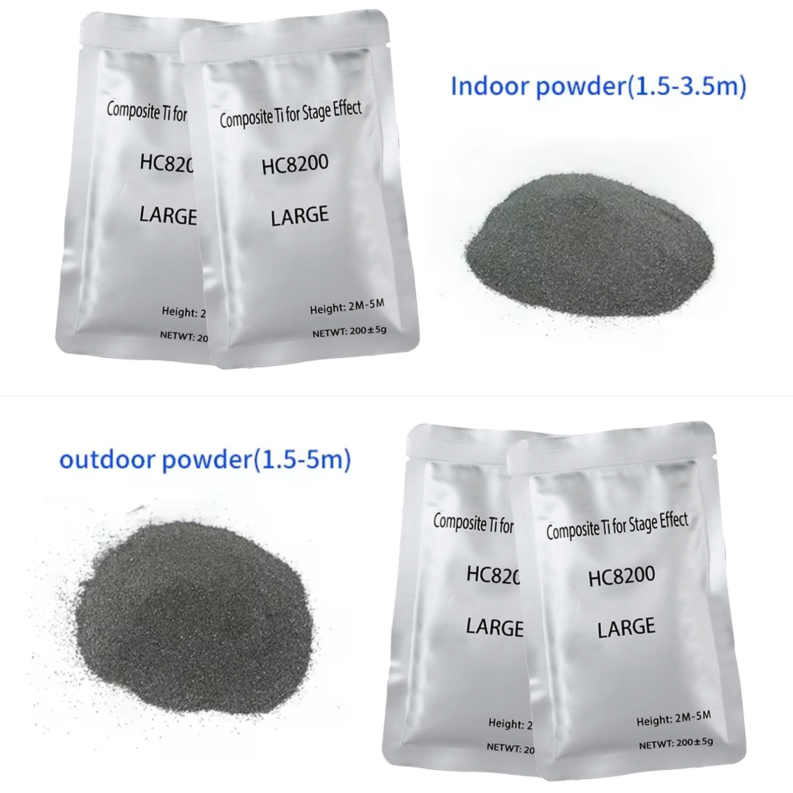 Cold Fireworks Sparkler 200g Indoor Outdoor Titanium Metal Powder For Cold Spark Machine Showtec For Cold Spark Machine