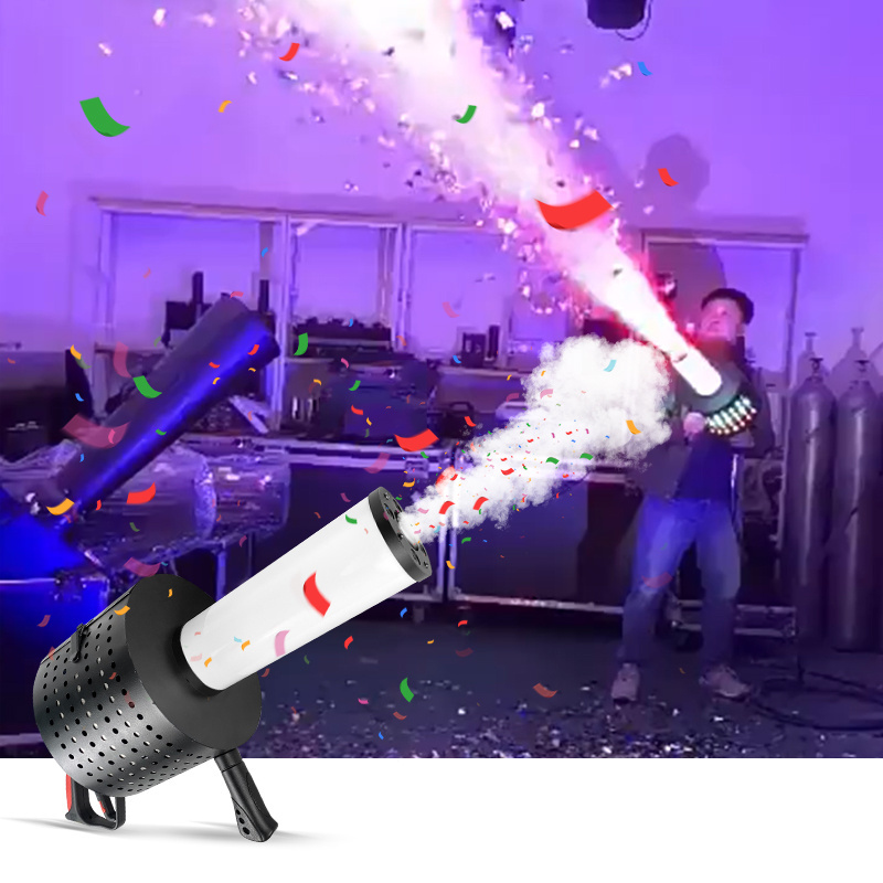 Patton Stage /Party Cool Confetti Gun Three Head Electric Confetti Cannon Gun Co2 Jet Machine