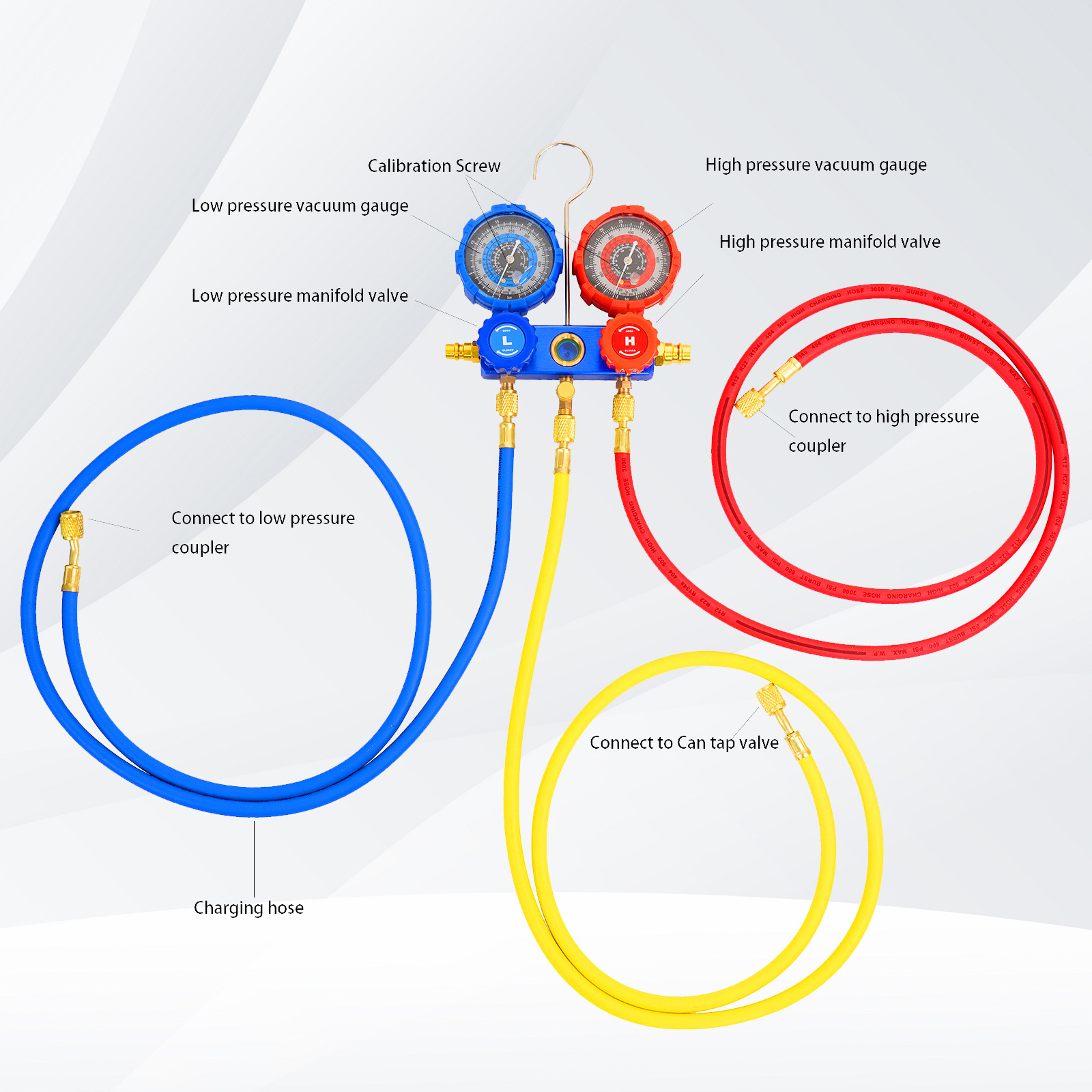 Superior-quality AC Aluminium Refrigeration Machine Pressure Gauge manifold gauge