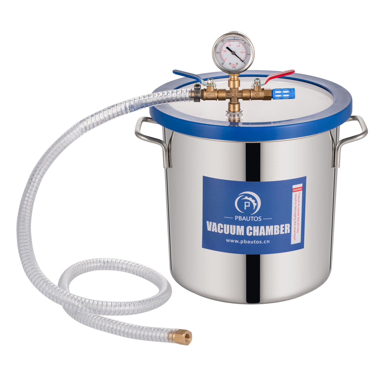 3 Gallon 11.4L Stainless Steel Degassing Vacuum Chamber for Resin Casting, Degassing Silicones, Epoxies and Wood Stabilization