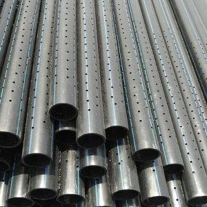 fast delivery of Galvanized black Perforated tubes hole punching steel pipe for heating equipment