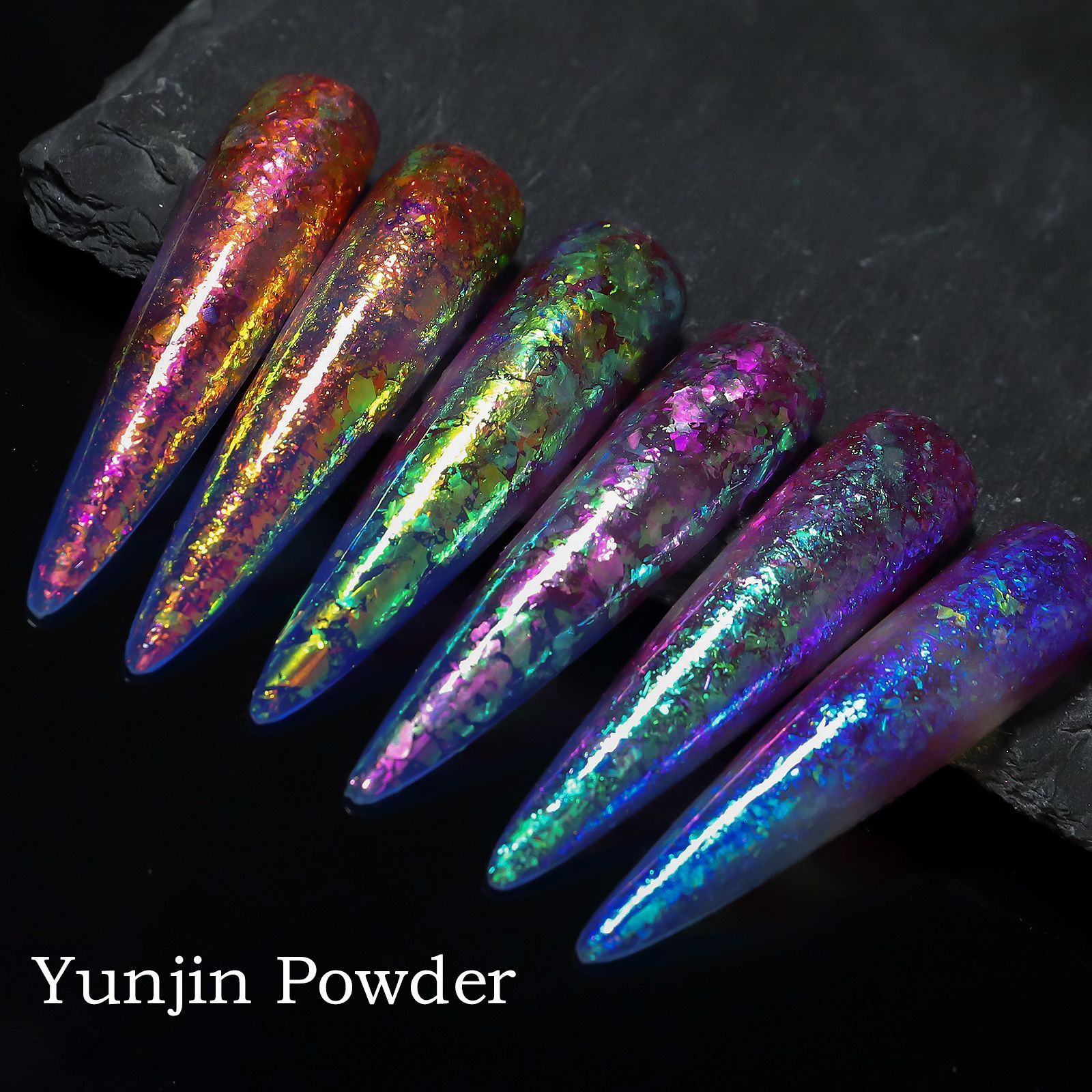 powder spray nail art Nail Glitter Polarizing Opal Magic Reflective Ice Crystal Snow Powder