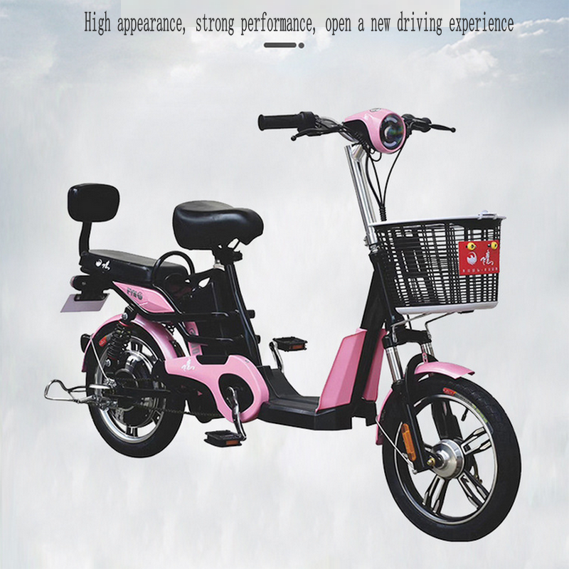 Mini Electric Scooter With Three-Speed Shift Button PEDAL ASSIST E BICYCLE 16inch 48v350w MOTOR 48V12AH BATTERY