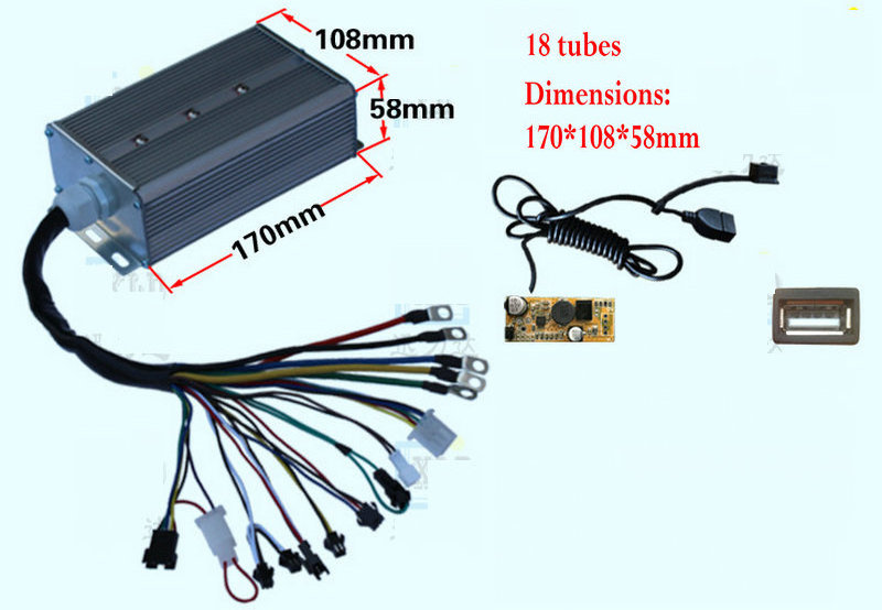 Electric Bicycle Scooter Vertical LCD MC60 Instrument+Dual-Wheel/4 wheeler Drive Controller 18-30 mosfet 1200W-3000W diy Kit