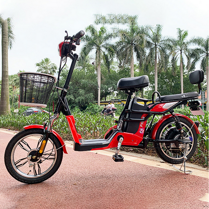 Mini Electric Scooter With Three-Speed Shift Button PEDAL ASSIST E BICYCLE 16inch 48v350w MOTOR 48V12AH BATTERY