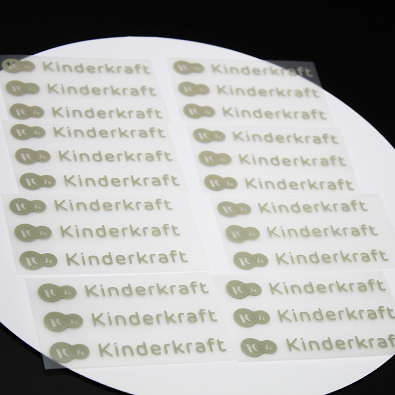 HF-0001 Custom Ready To Press 3D Silicone Rubber Heat Transfer Printing Label Vinyl Garment Labels Designs For T Shirts