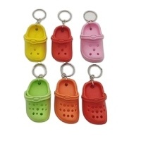 PPH-0017 Mini EVA Beach Hole Little Croc Shoe Key Chain Bag Decoration Pendant Gift Cute 3D Promotional Anime Custom Keychain