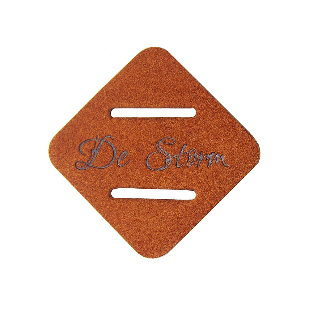 L002 Low MOQ Custom Genuine Leather Jean Label Tag Embossed Hollowed-out Effect Faux Leather Laser Cut Logo Pu Labels Patch