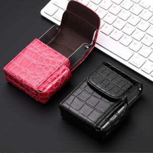 High quality PU leather cigarette case wallet cigarette case / leather Cigarette Tobacco Carring Storage Case with lighter