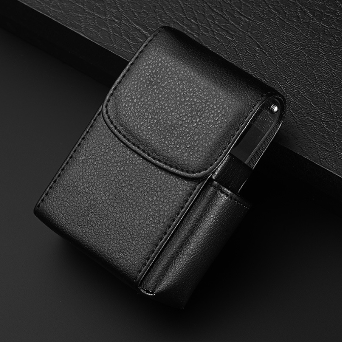 High quality PU leather cigarette case wallet cigarette case / leather Cigarette Tobacco Carring Storage Case with lighter