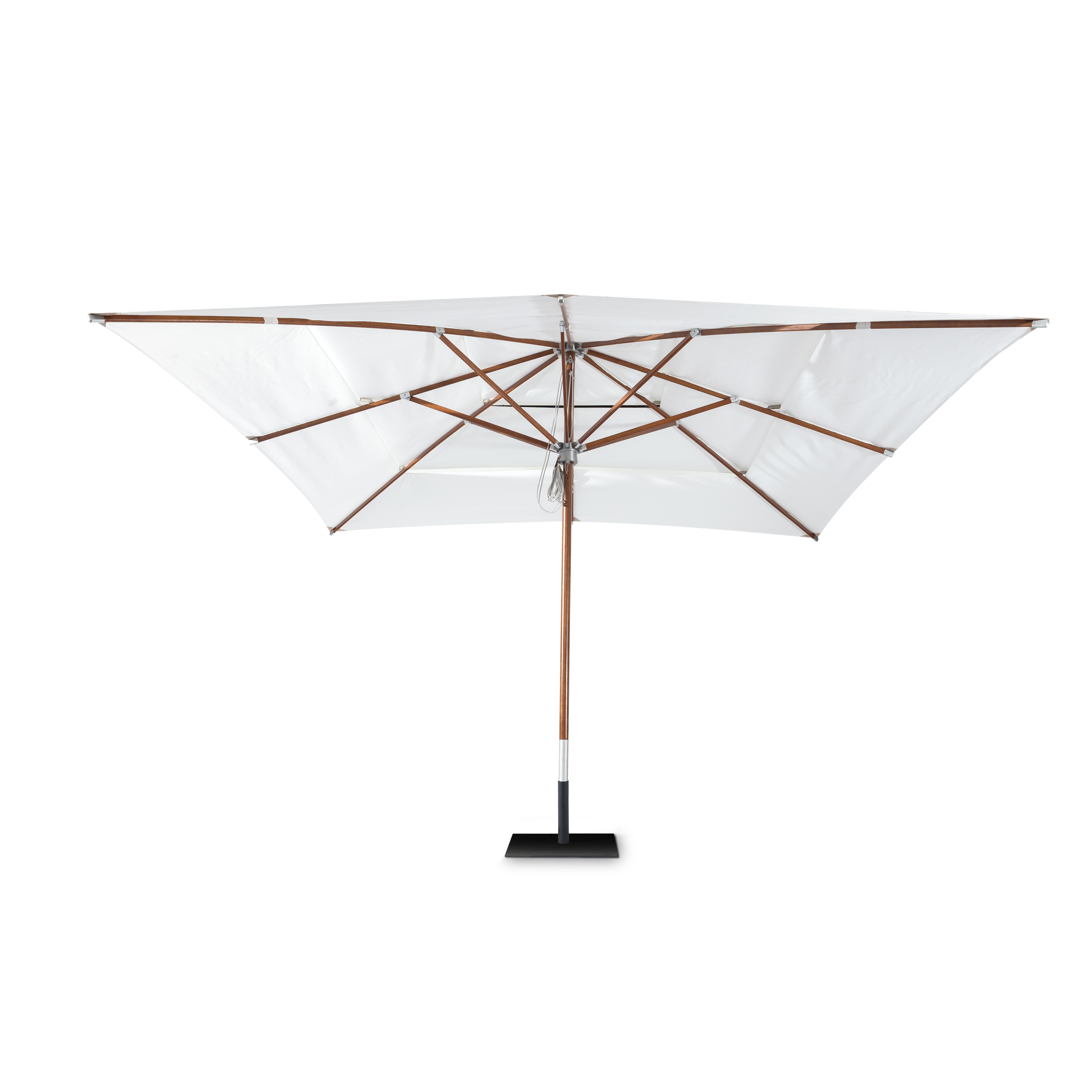 Outdoor furniture aluminum side post beach umbrella with marble base for restaurant