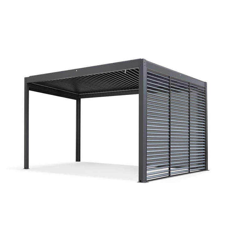 Aluminum Pergola Wall Mounted Louvered Pergola Aluminium Attached Gazebo