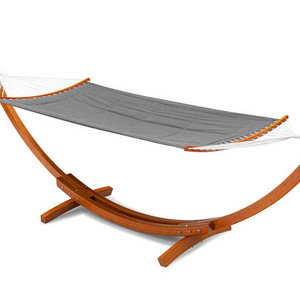 Modern Furniture Garden Sturdy Wooden Summer Multi Stripe Double Hammock With Stand