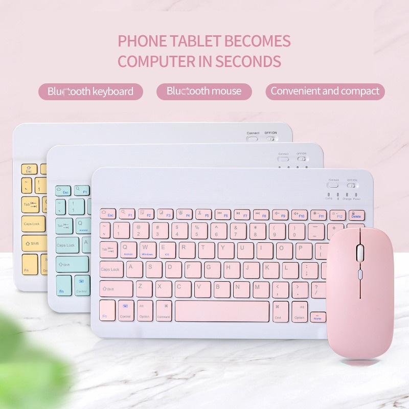 10 inch Turkish/Korean/Thai/Arabic/Spanish multilingual mini wireless keyboard and mouse combo for laptop