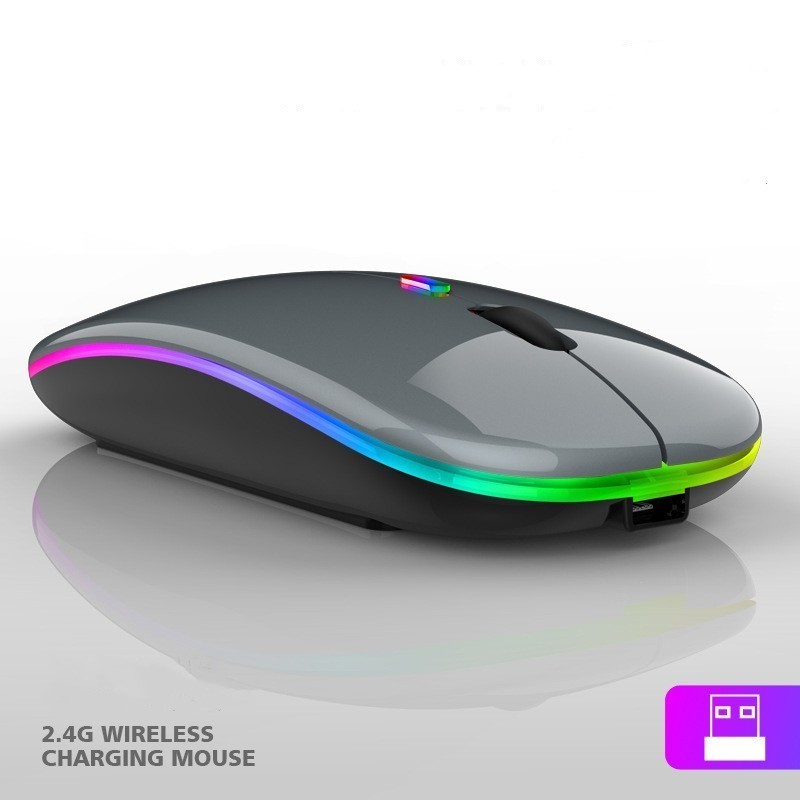 portable ultra slim 2.4g wireless mouse rechargeable led mute mouse computer mouse wireless