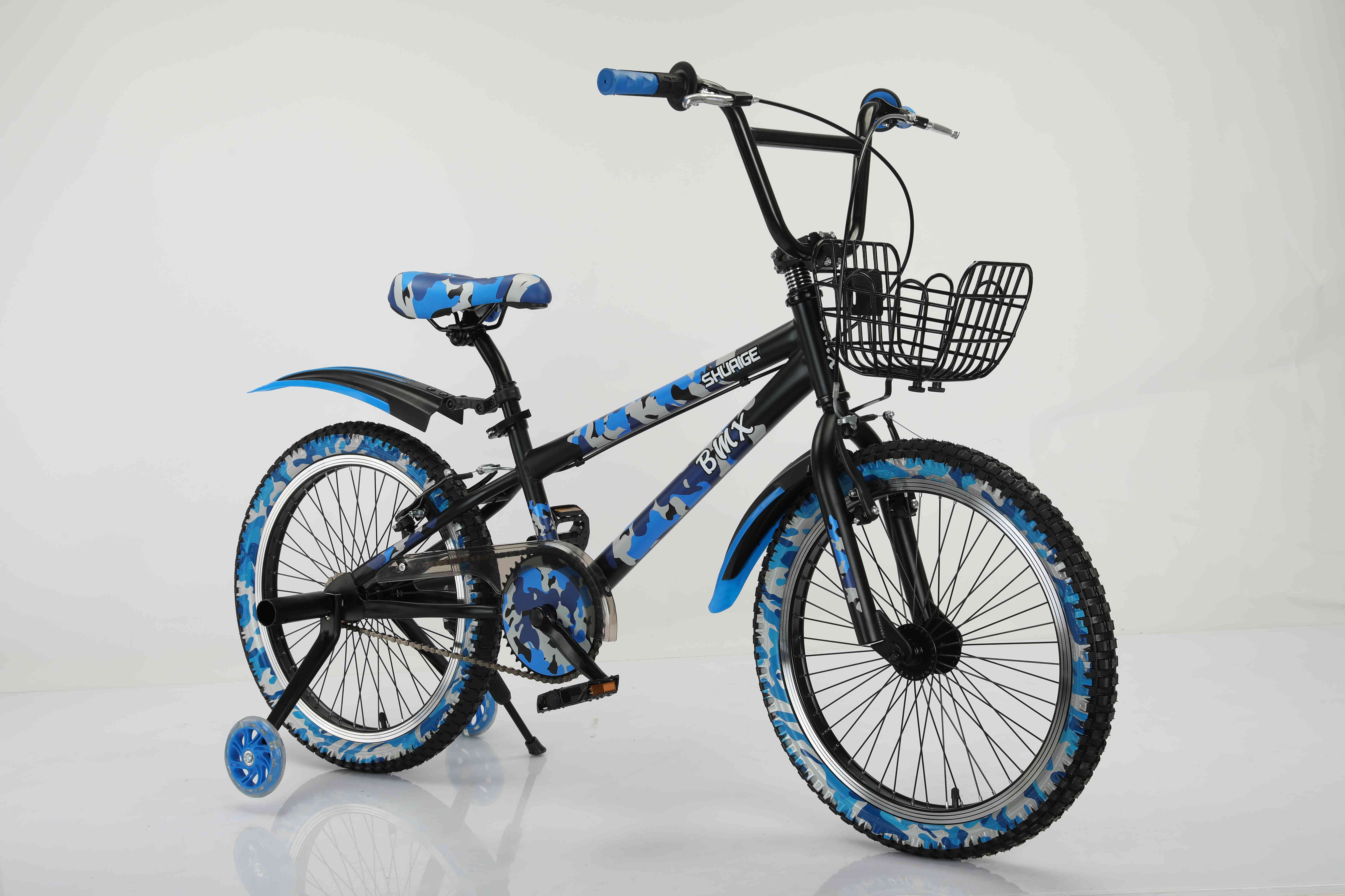 2023 new 20 inch mini bmx for kids outdoor sports bicycle with training wheels kids 4 wheel bike