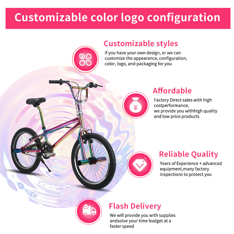 Wholesale bicicletas bmx profesional bmx bike 20 inch adult freestyle stunt bicycle cheap freestyle bmx bikes for sale