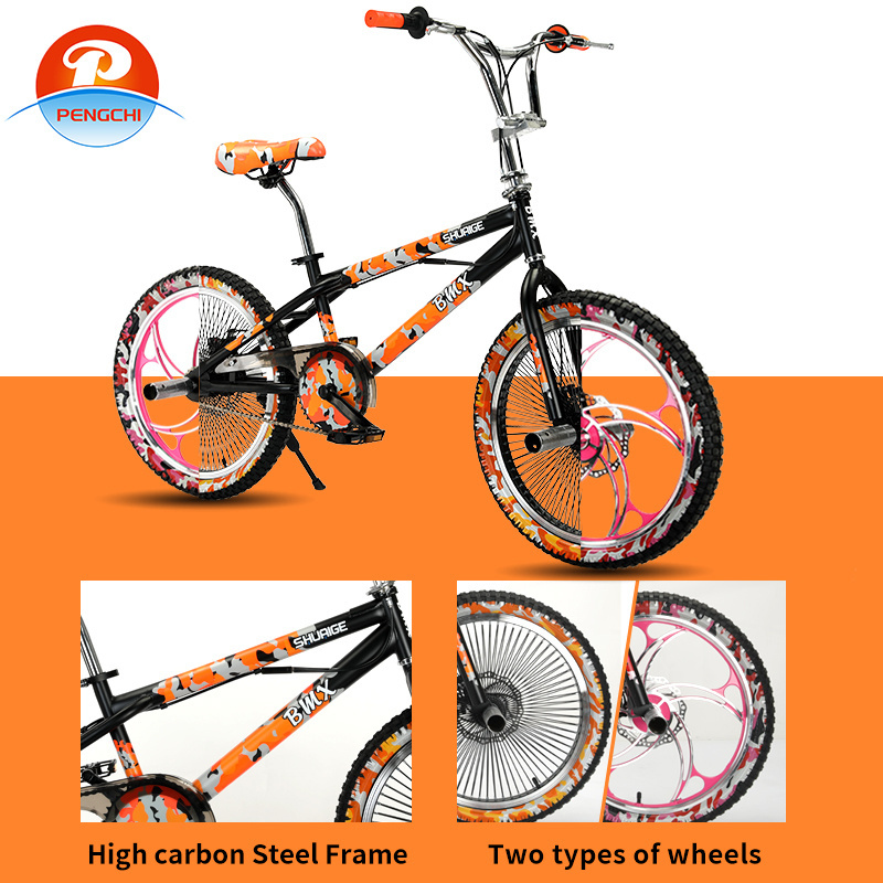 20 inch bicycle single speed fat tire camouflage boy bike for children youth freestyle street stunt BMX bicycle wholesale