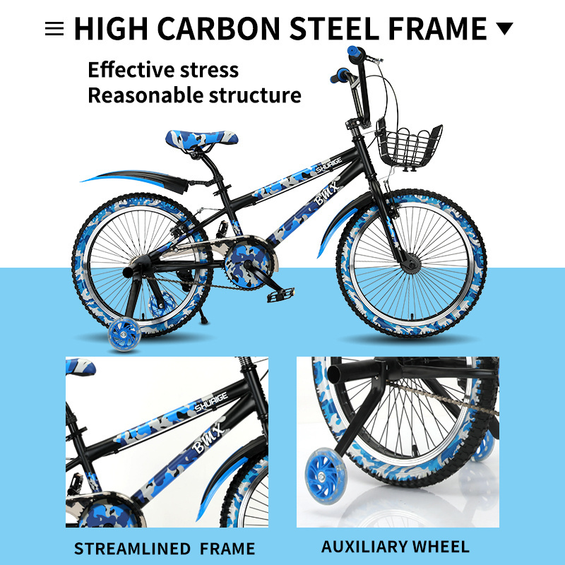 PENGCHI factory children's high carbon steel frame bicycle tread tire BMX bicycle 20 inch 48H spoke wheel style