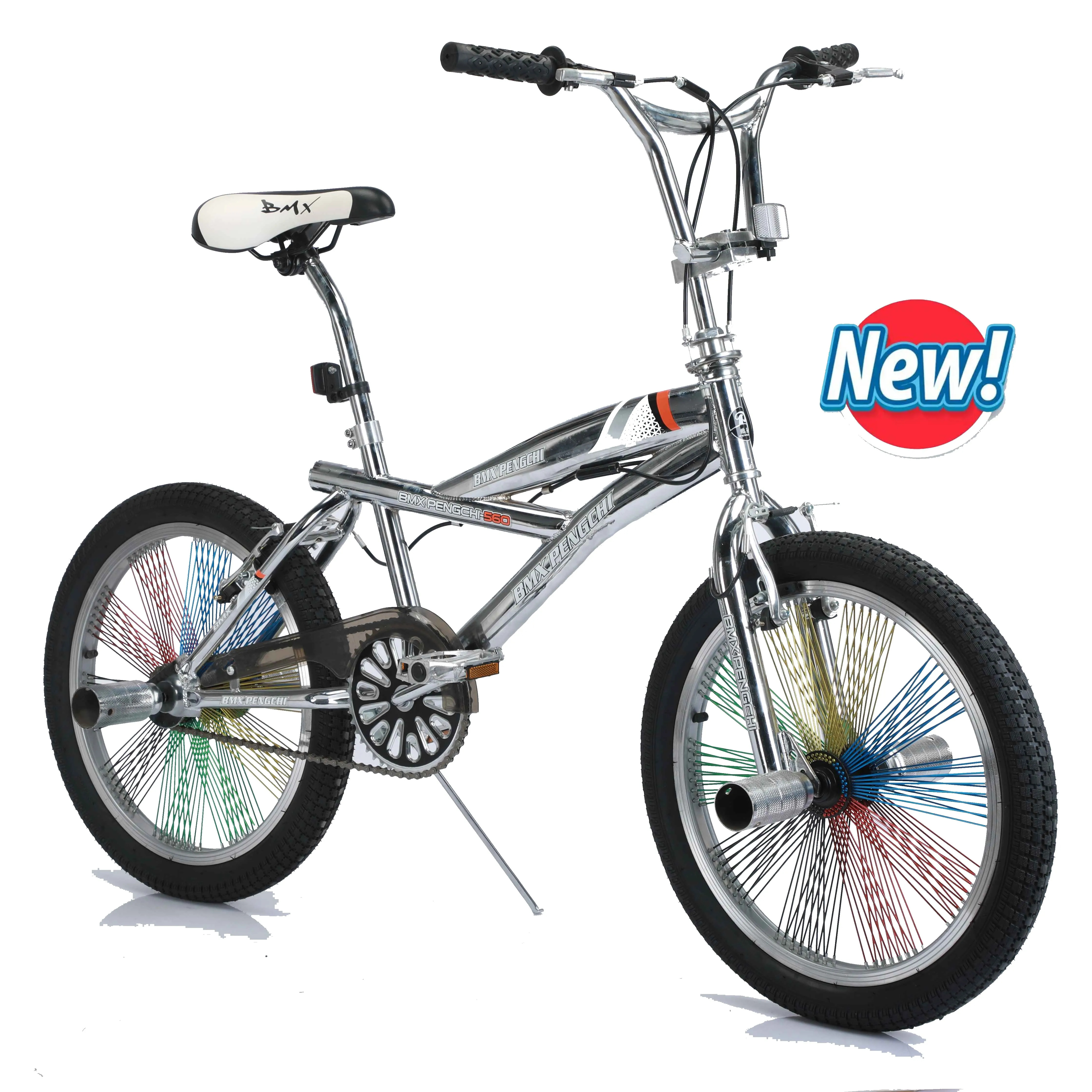 Customized high-quality adult mini bike with 20 inch single speed 360 free style electroplated BMX bicycle