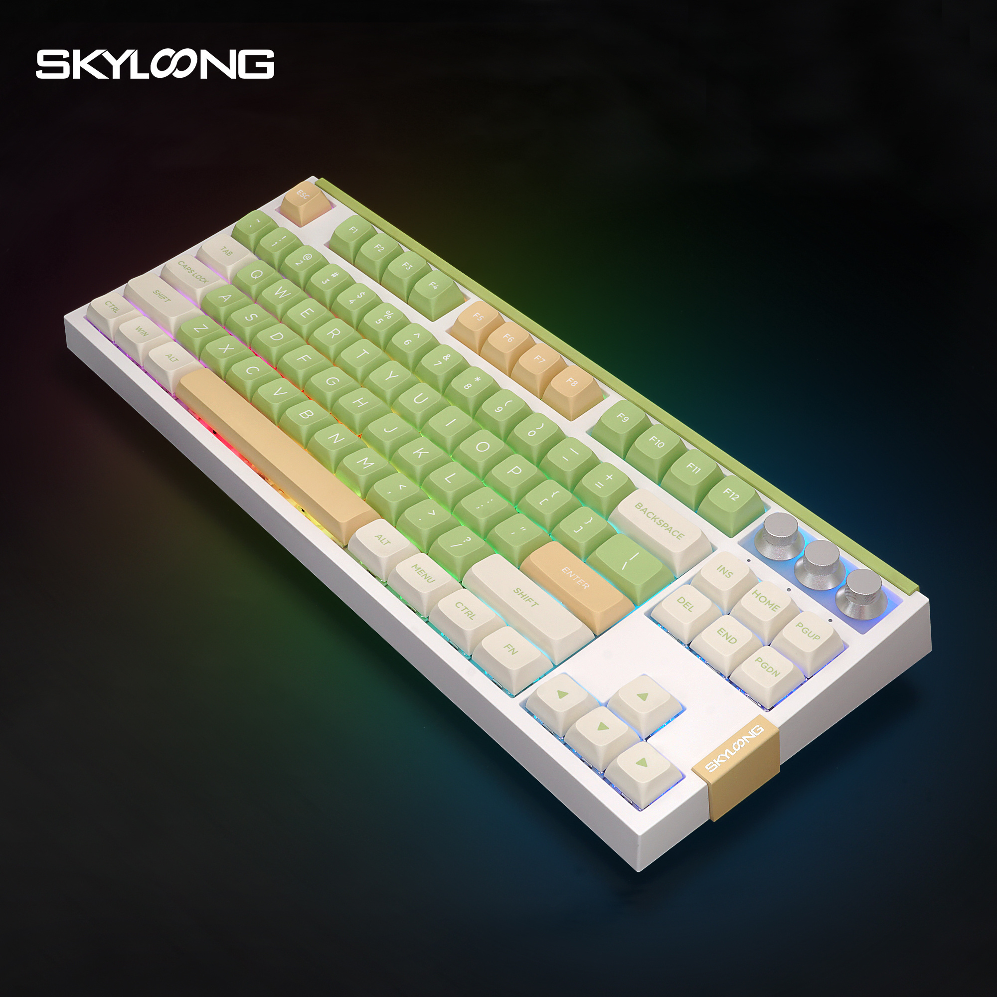 SKYLOONG GK87PRO newest hotswappable 2.4GHZ BT wireless gaming RGB kailh switch 80% TKL  87keys mechanical keyboard