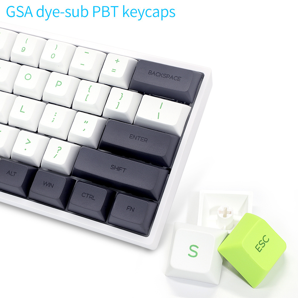 Skyloong hotsale panda SK61 GK61 PBT dye-sub keycaps RGB Gateron switch 60% gaming mechanical keyboard