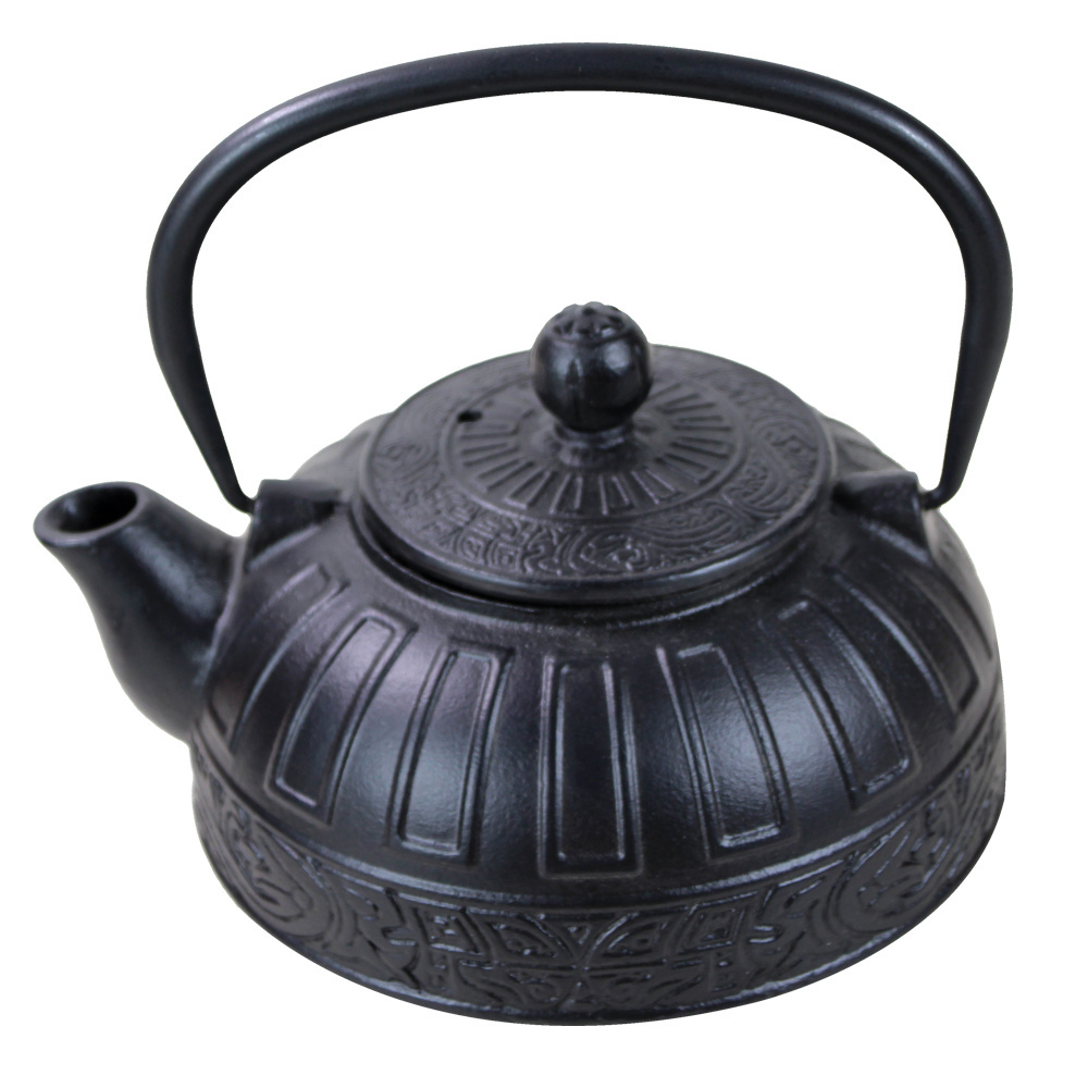 High Quality 800ml black Chinese Tea Maker Cast Iron TeaPot Kettle with Mesh Strainer