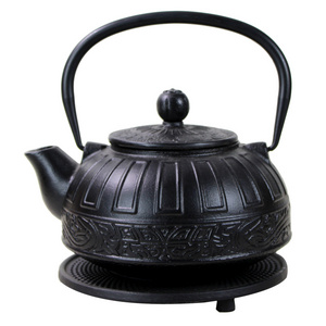 High Quality 800ml black Chinese Tea Maker Cast Iron TeaPot Kettle with Mesh Strainer