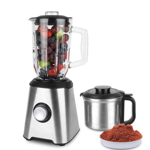 2022 table top heavy blender high speed blender with glass jar and stainless jar food processor