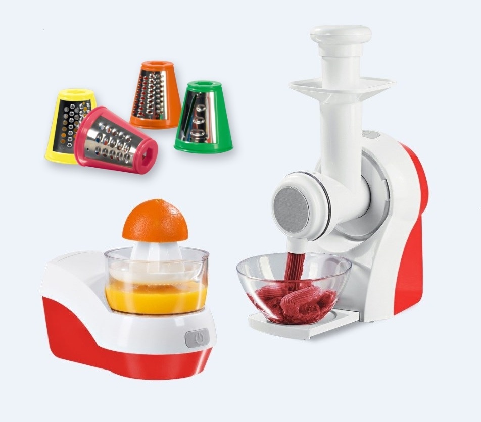 3 in 1 multifunction food processor with frozen fruit ice cream maker, citrus juicer and salad maker professional food processor