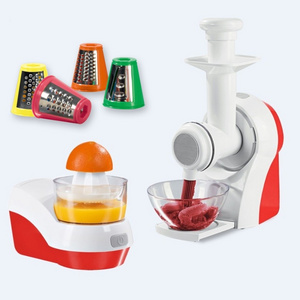 3 in 1 multifunction food processor with frozen fruit ice cream maker, citrus juicer and salad maker professional food processor