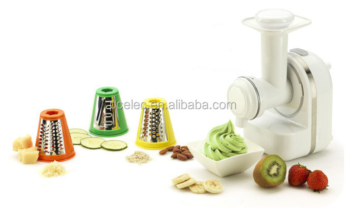 3 in 1 multi food processor with ice cream maker, salad maker and citrus juicer home ice cream maker