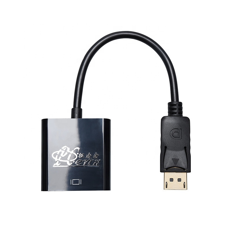 Black Display Port to HDMI Cable Adapter Male to Female DP to HDMI Converter Adapter