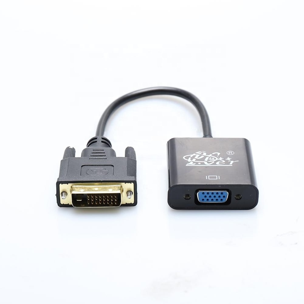 Manufacturer Wholesale  DVI D male to VGA female DVI 24+1 to VGA Adapter Converter for Computer  Projector TV