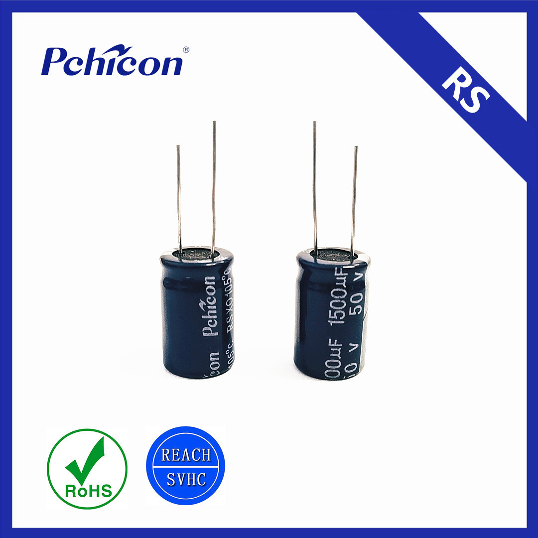 Pchicon 50V1500uF 16*25mm RS 8000hrs Radial Aluminum Electrolytic Capacitor Long Life Original Capacitor Manufacturer