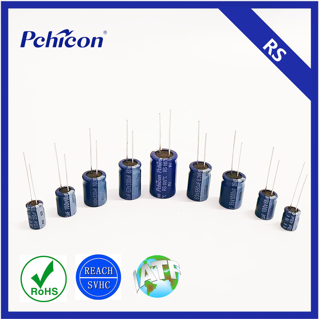 Pchicon 50V1500uF 16*25mm RS 8000hrs Radial Aluminum Electrolytic Capacitor Long Life Original Capacitor Manufacturer