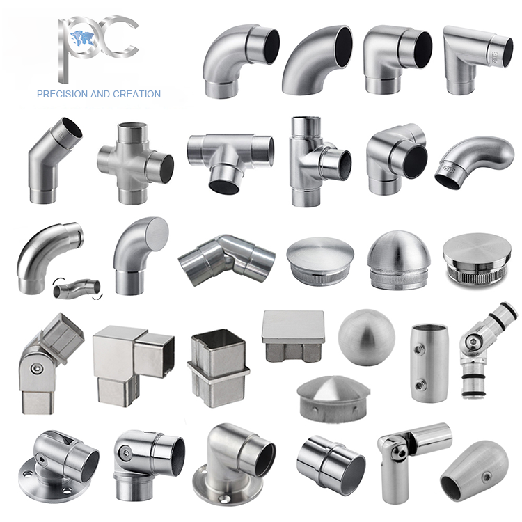 Foshan PC METAL Stainless Steel Handrail Balustrade Accessories Railing Fittings Railing System