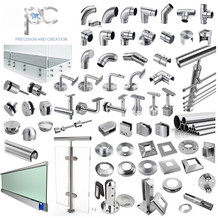 Foshan PC METAL Stainless Steel Handrail Balustrade Accessories Railing Fittings Railing System