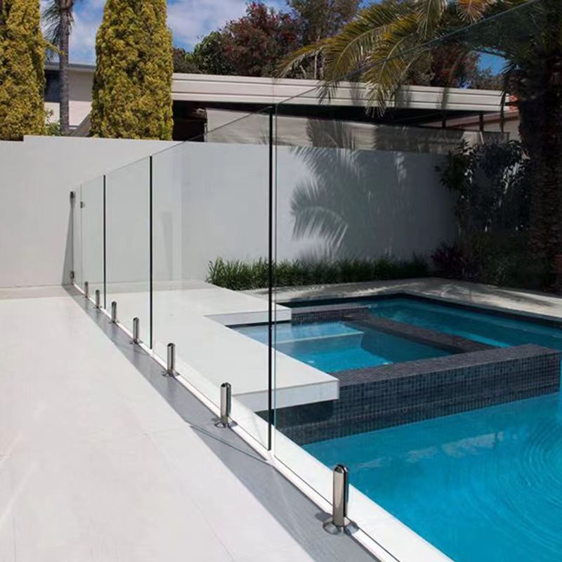 Australia Glass Pool Fence with Stairs and Balcony Stainless Steel Railing