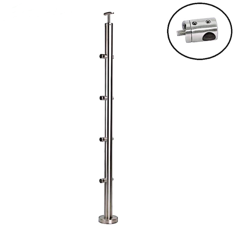 Stainless steel railing components Hot products Through the tube through the bar type railing handrail post