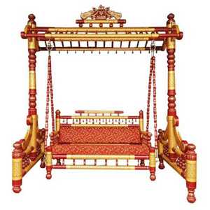 Hand made Modern Hanging Swing bed chair sofa for wedding stage decoration mehndi stage swing sofa on stand wedding decoration