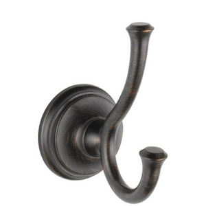 Metal vintage double towel coat hook wall mount black rustic coat hook/Cast Iron Hat and Coat Hook Wall Mounted Black Antique