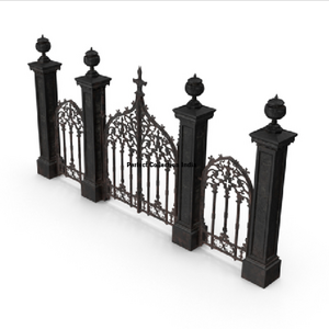 quality supplier custom home pool wrought iron fencing wholesale black metal gates fence for garden buildings