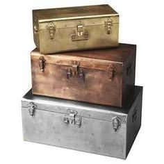 galvanized iron metal storage trunk box/trunk box for storage of goods/large storage box wooden storage box wooden box