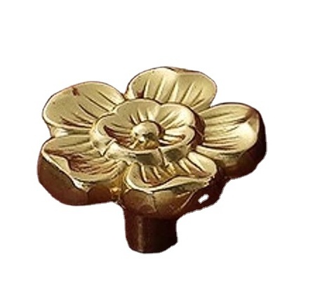 Brass Flower Branch Knobs Pulls/Solid brass drawer pulls/wardrobe Knob Cabinet Knobs Modern Drawer Knob door pulls for wardrobe