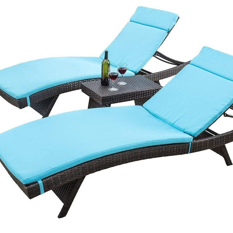 Outdoor Beach Sun Lounger Rattan Furniture Sun Loungers For Pool Side Beach Sun Lounger Swimming Pool Lounge Chair Rattan Chaise