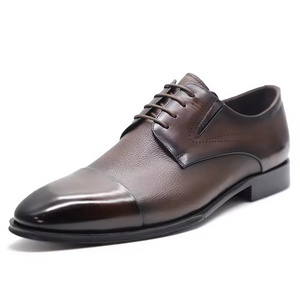 Men' s Breathable British Style Business Shoes Fashion Classic Men Dress Black Leather Flat Shoes